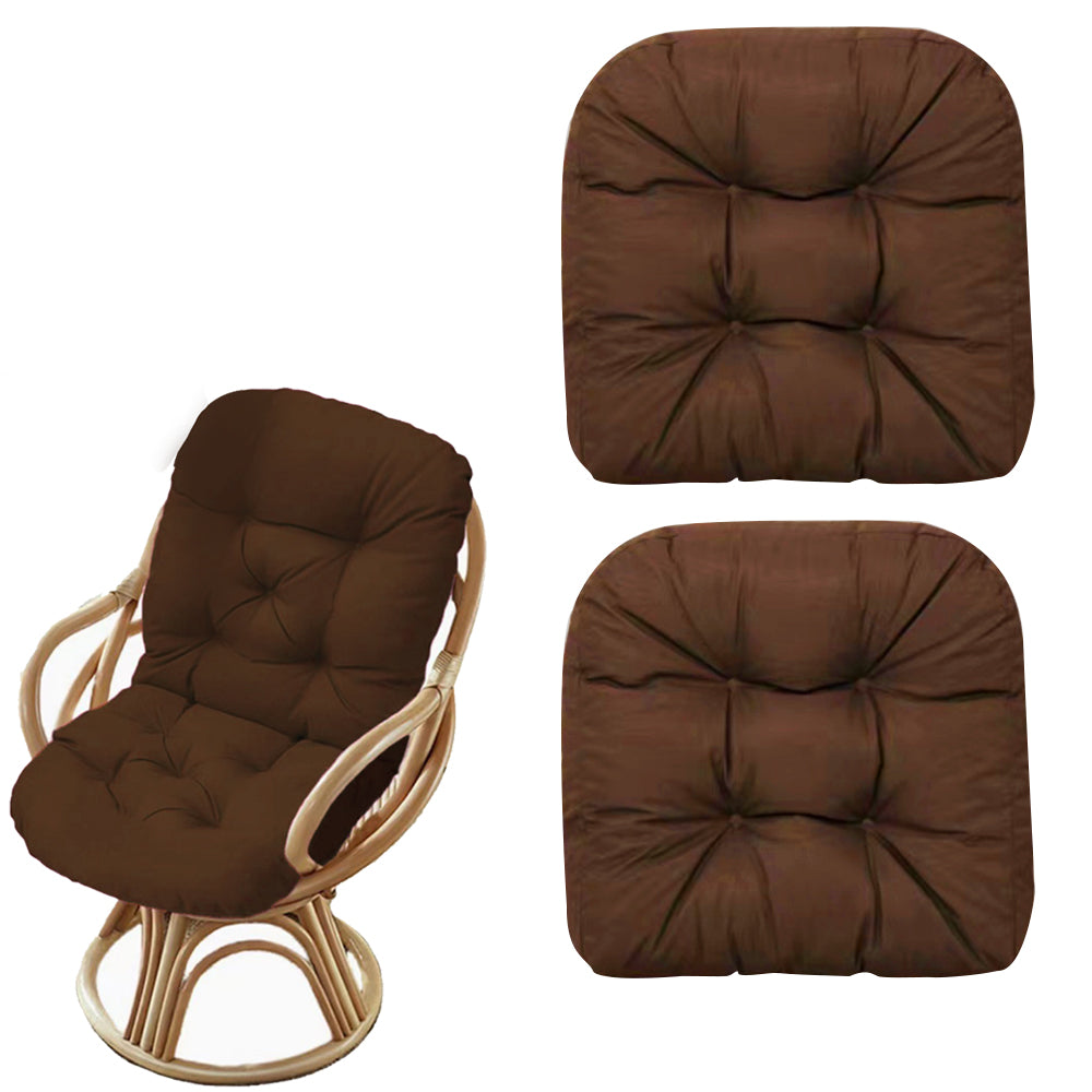 2Pcs Dining Chair Cushion Mat for Wicker Chair Tatami Garden Patio Coffee