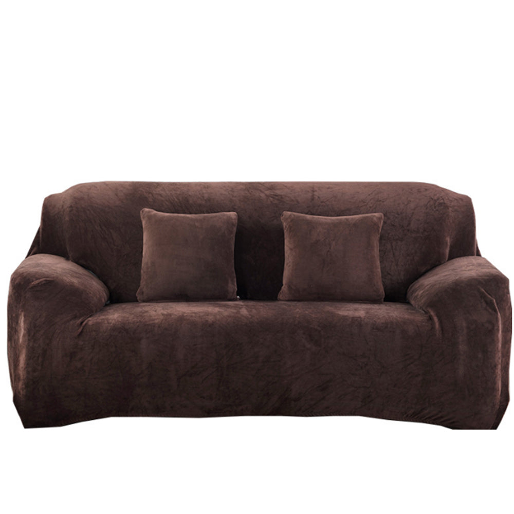 Plush Stretch Couch Sofa Cover Furniture Protector for Four-Seat Coffee