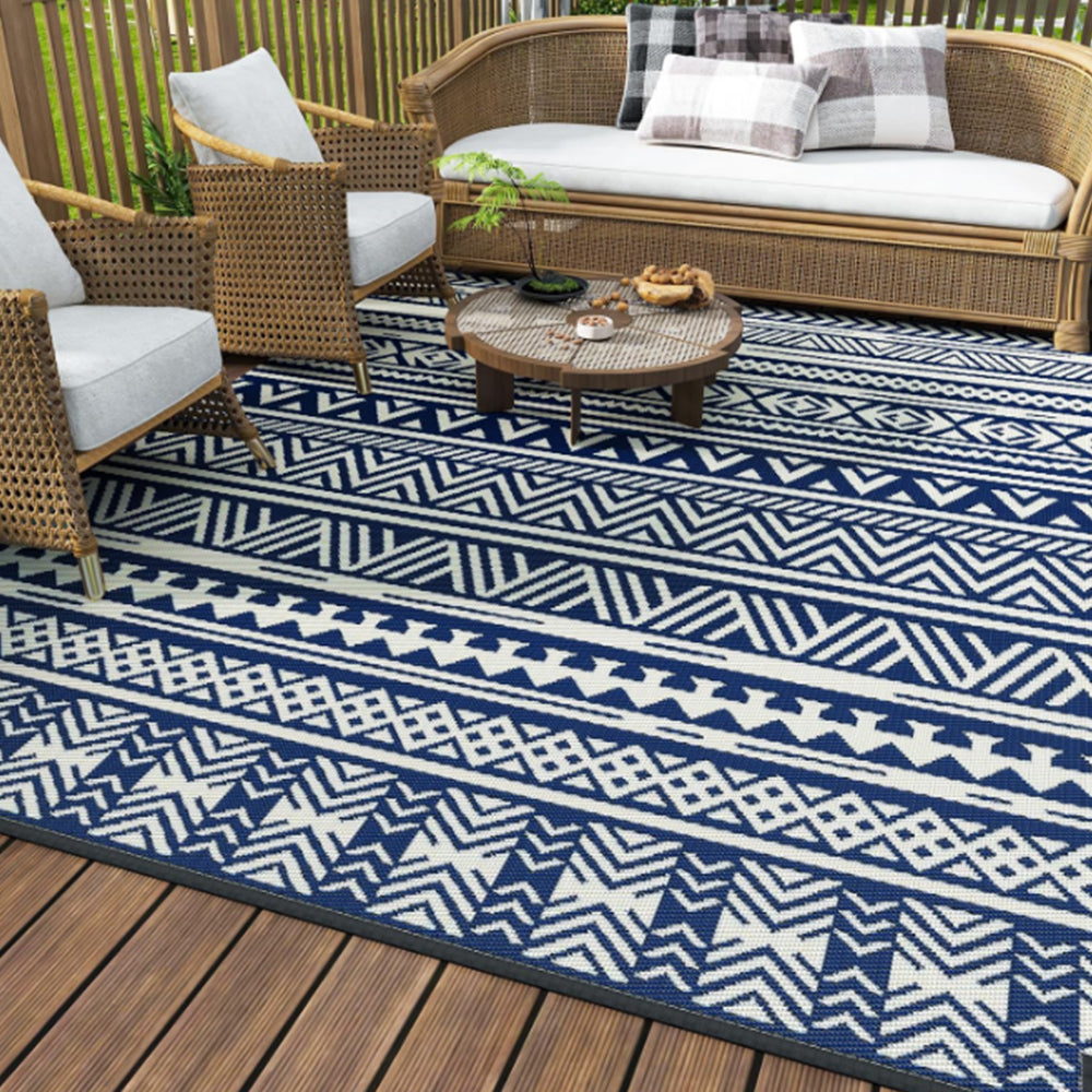 120x160cm Geometric Striped Pattern Rug Indoor Outdoor Modern Rug ST3