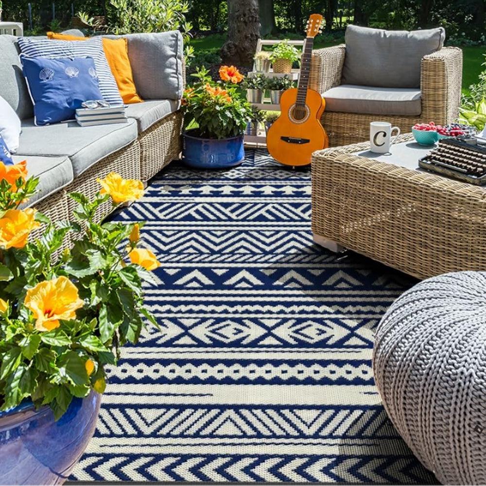 120x160cm Geometric Striped Pattern Rug Indoor Outdoor Modern Rug ST3