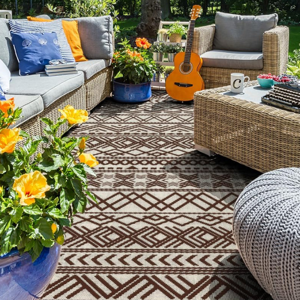 120x160cm Geometric Striped Pattern Rug Indoor Outdoor Modern Rug ST4