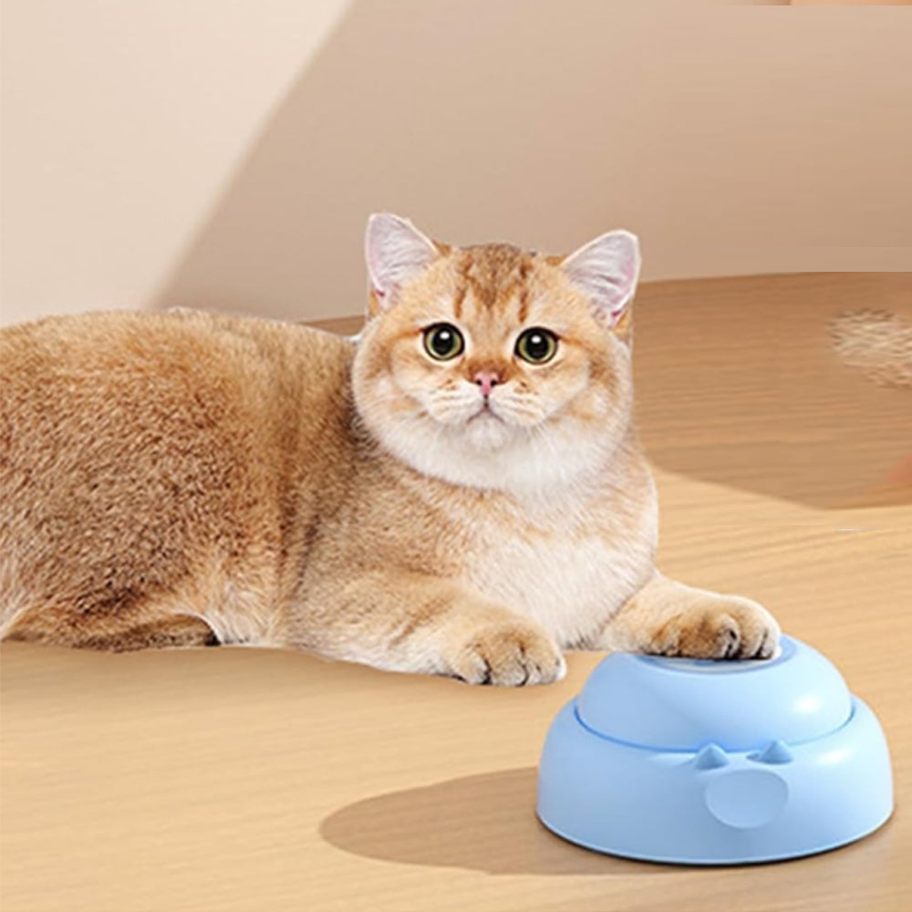 Pet Communication Button Toy Recordable Speaking Button for Pet Training Blue