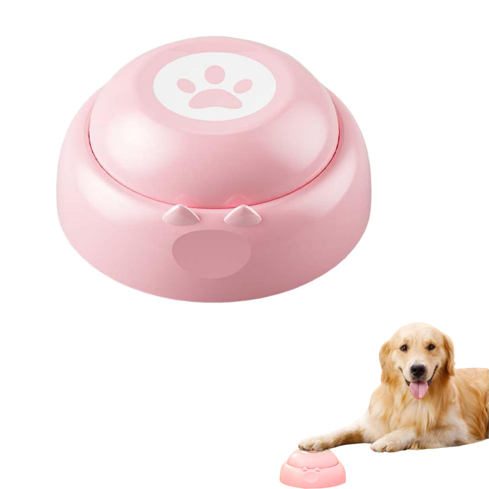 Pet Communication Button Toy Recordable Speaking Button for Pet Training Pink