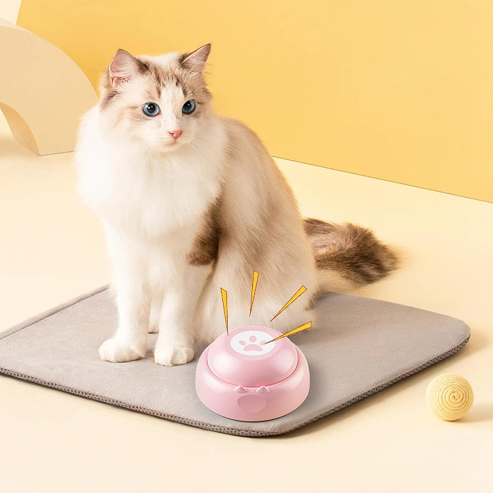 Pet Communication Button Toy Recordable Speaking Button for Pet Training Pink
