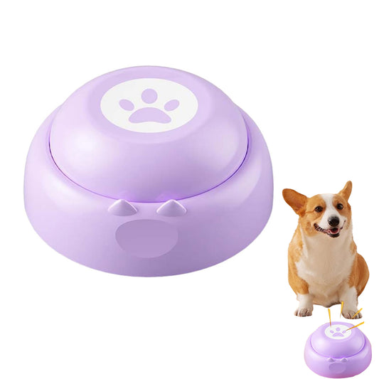 Pet Communication Button Toy Recordable Speaking Button for Pet Training Purple