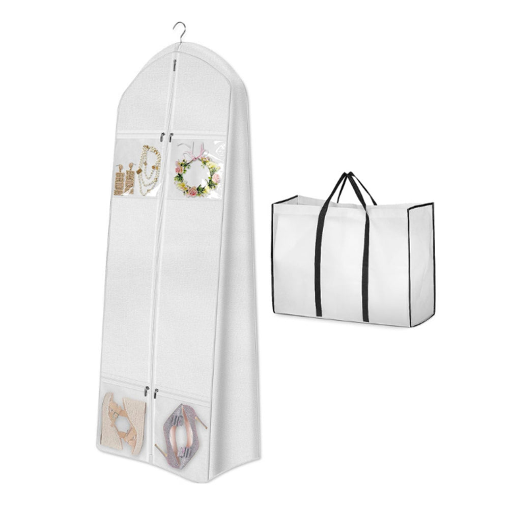 Portable Wedding Dress Garment Bag Bridal Gown Garment Cover Storage Bag