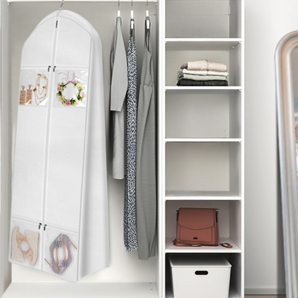 Portable Wedding Dress Garment Bag Bridal Gown Garment Cover Storage Bag