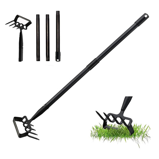 2 in 1 Garden Hula Hoe Stainless Steel Sharp Stirrup Ring Hoe with Rake
