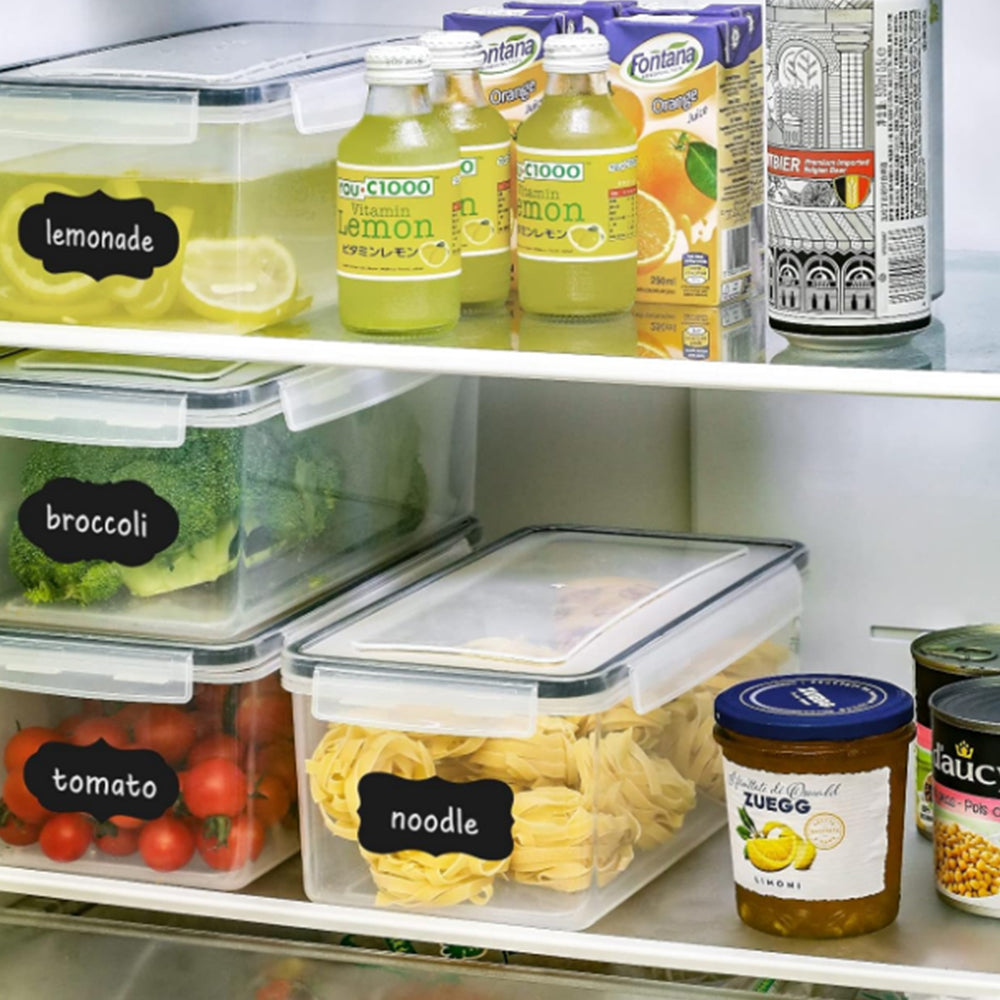 4Pack Food Container Storage Box Kitchen Airtight Square Food Storage Container