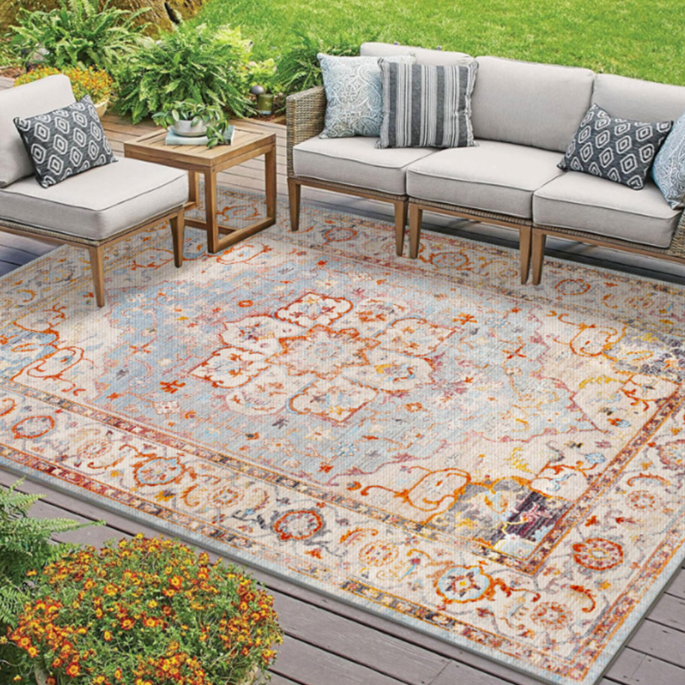 120x160cm Rectangle Modern Area Rug Bedroom Living Room Kitchen Floor Mat Orange