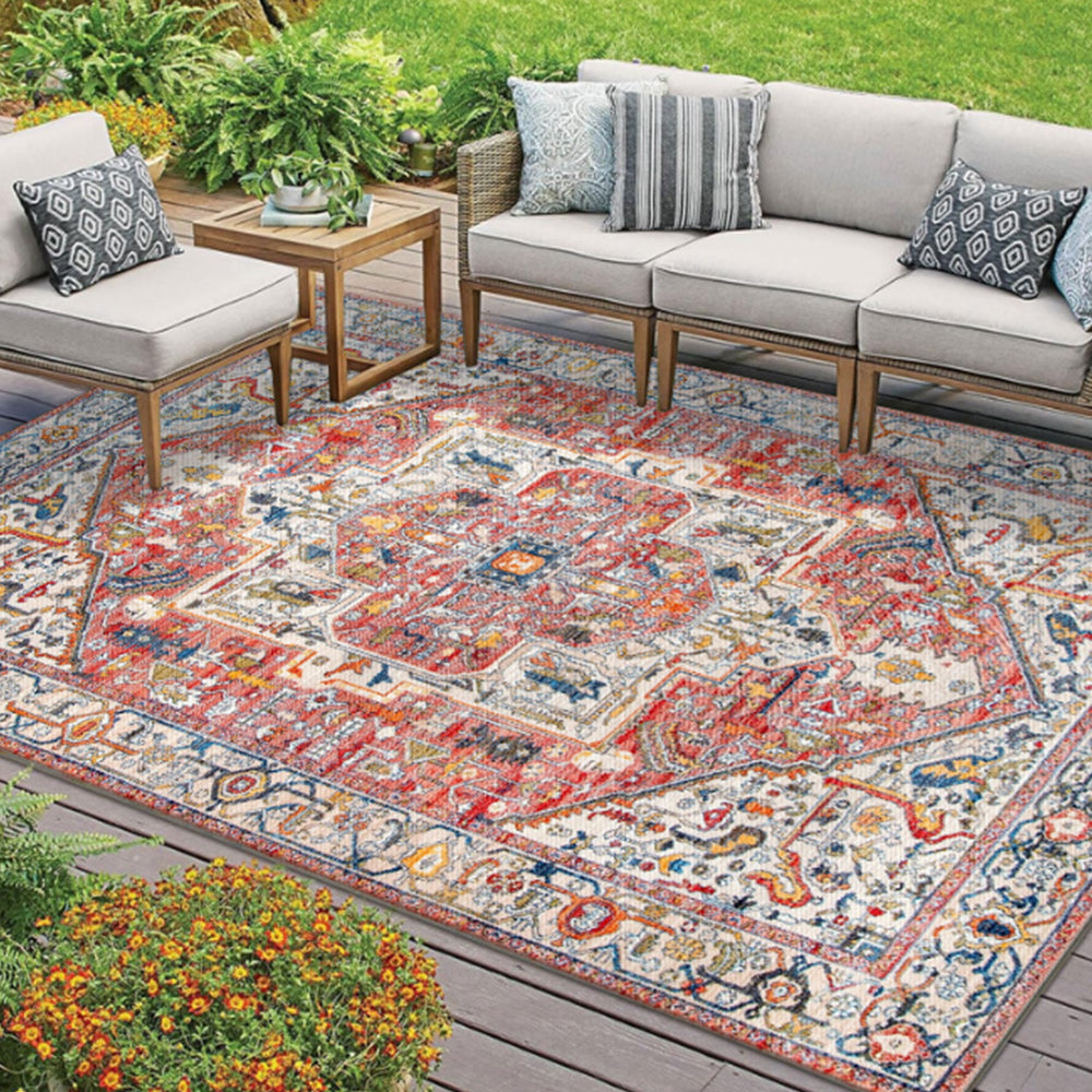 160x230cm Rectangle Modern Area Rug Bedroom Living Room Kitchen Floor Mat Red