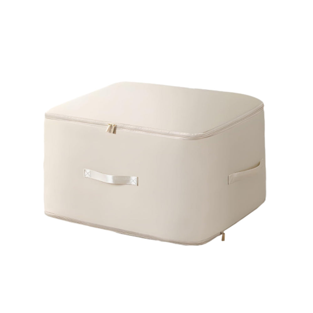 Ultra Space Saving Self Compression Organizer Heavy Duty Moving Bag Beige L