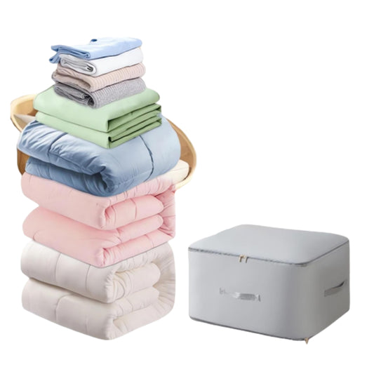 Ultra Space Saving Self Compression Organizer Heavy Duty Moving Bag Grey XL