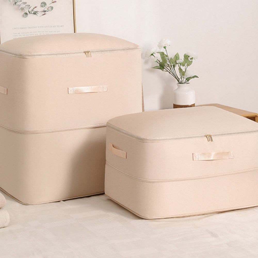 Ultra Space Saving Self Compression Organizer Heavy Duty Moving Bag LightPink XL