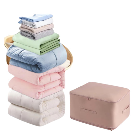 Ultra Space Saving Self Compression Organizer Heavy Duty Moving Bag Pink L