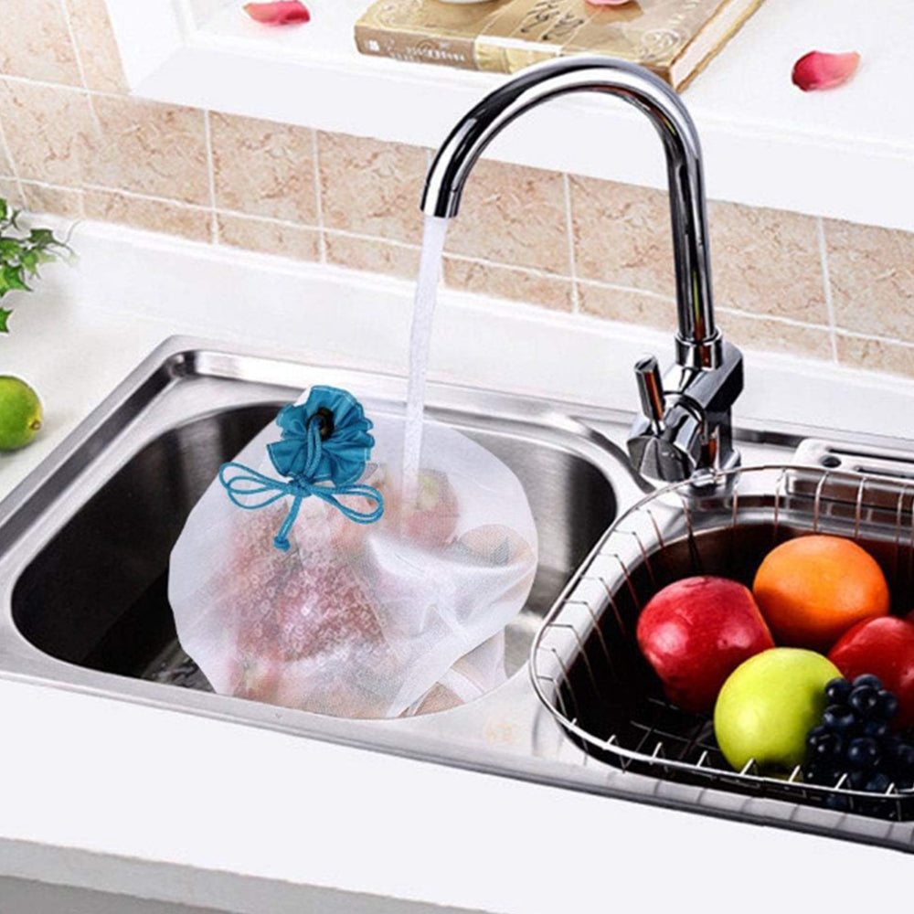 12Pcs Reusable Produce Mesh Bags for Grocery Shopping Fruit Vegetable