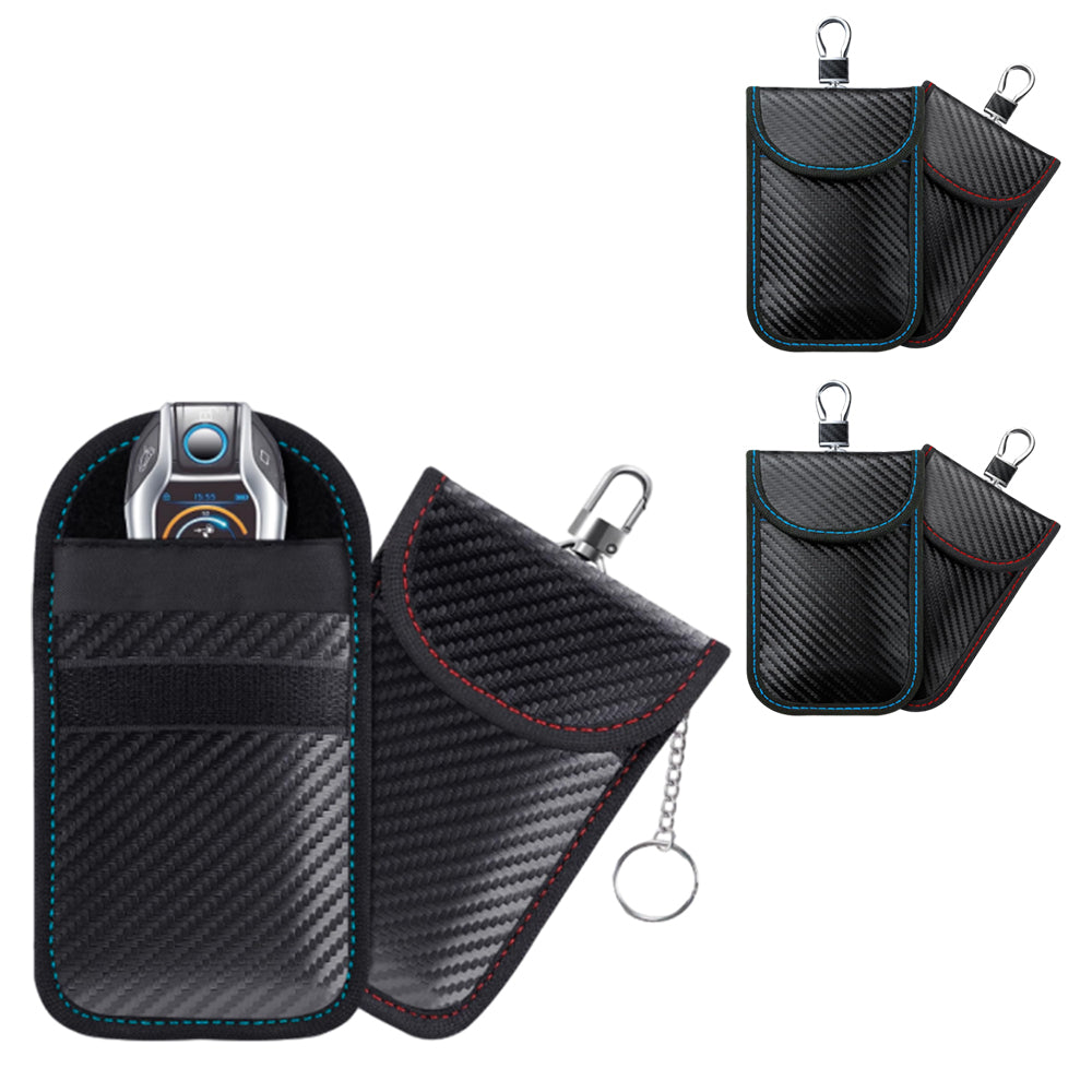 4Pcs RFID Signal Blocking Faraday Bags Key Fob Protector Pouches Wallet Blocker