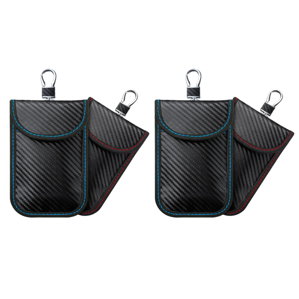 4Pcs RFID Signal Blocking Faraday Bags Key Fob Protector Pouches Wallet Blocker