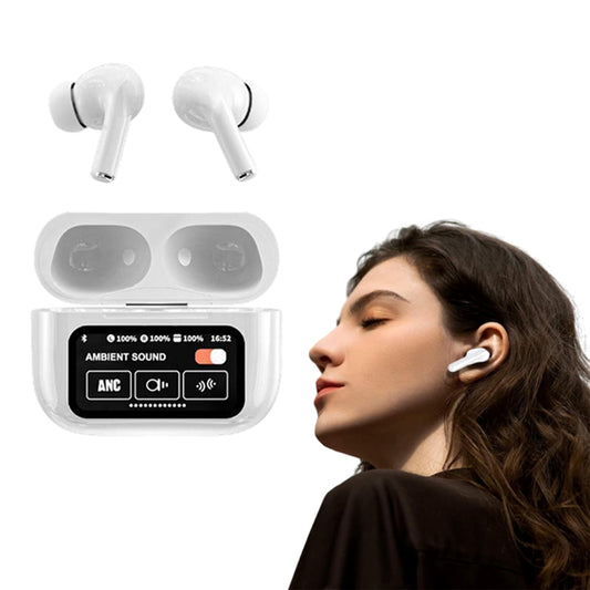 Smart LCD Touch Screen Bluetooth Headset ANC Wireless Headphone Earbud