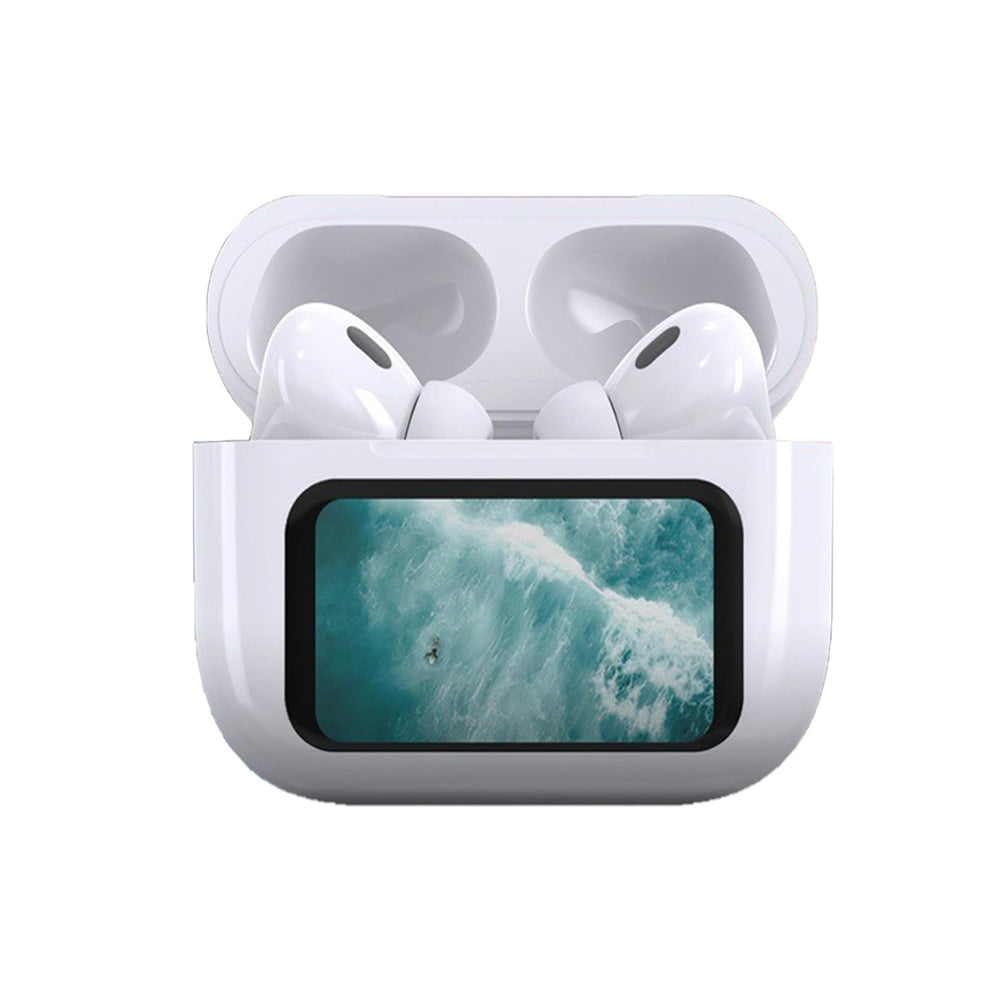 2Pcs Smart LCD Touch Screen Bluetooth Headset ANC Wireless Headphone Earbud