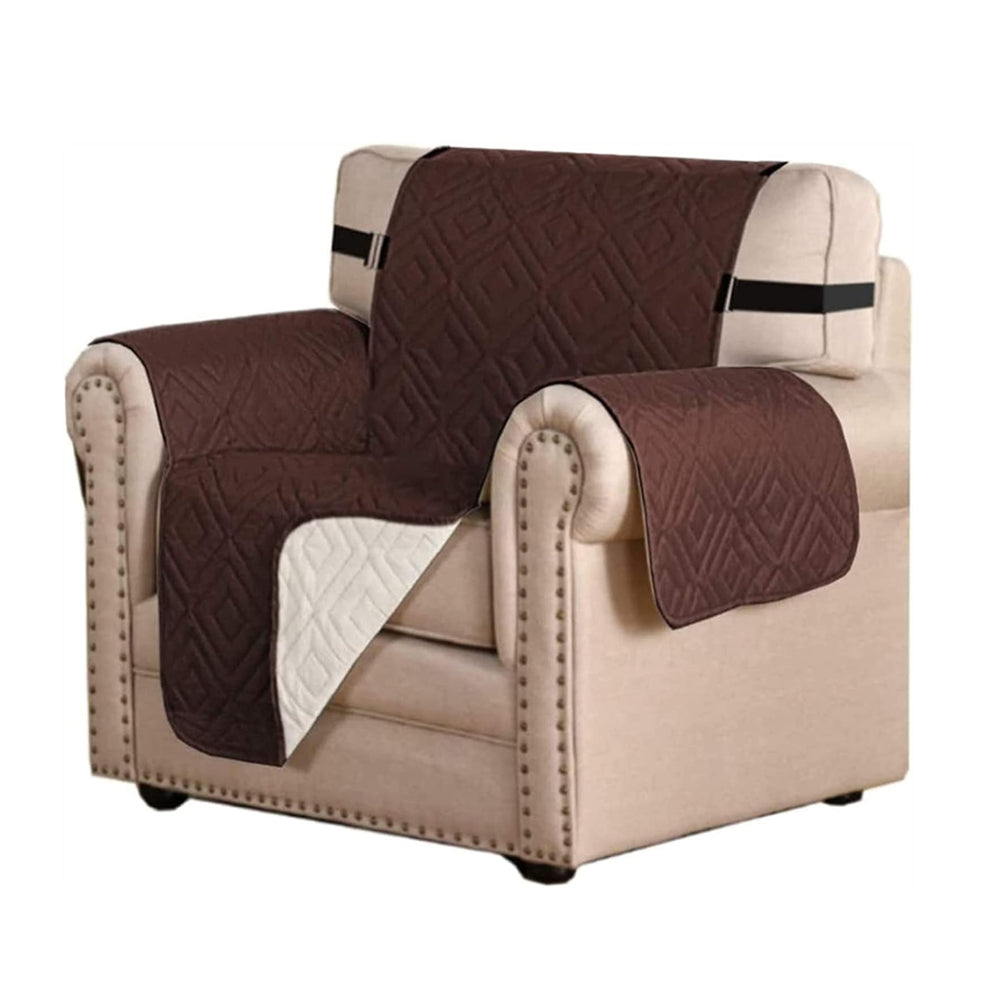 Sofa Cover Couch Protector One-Person Seat Reversible Pet Slipcover Brown