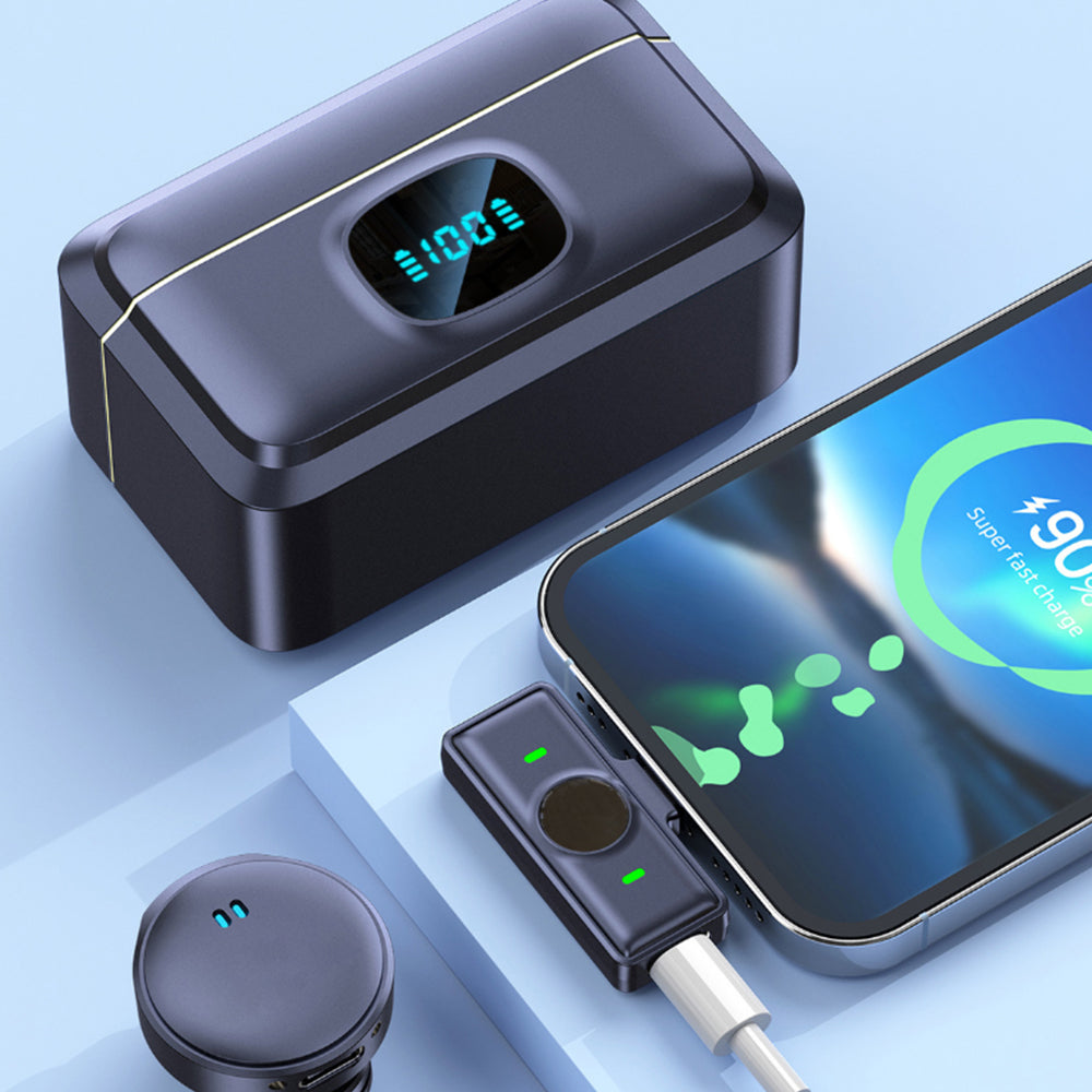 Wireless Lavalier Microphone Mic For Android Vlog Live Stream