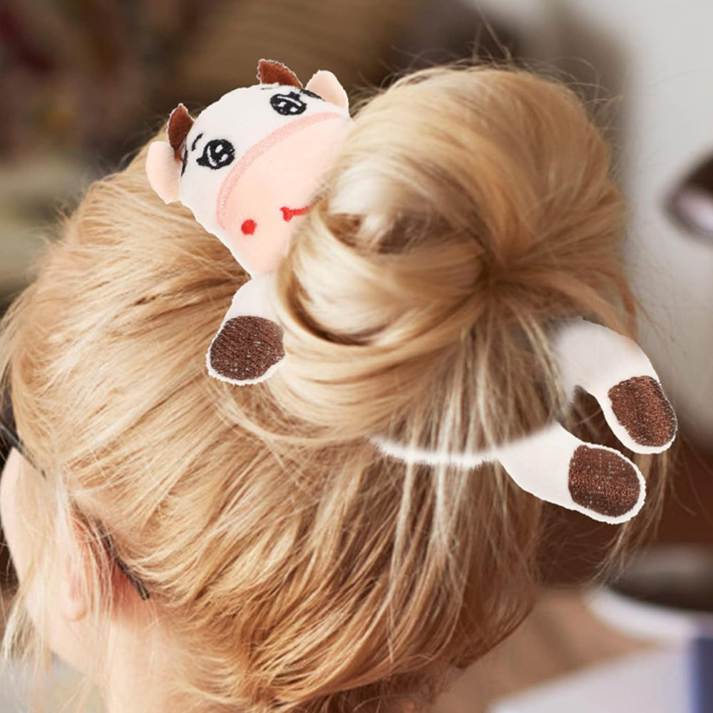 3Pcs Cute Animal Scrunchies Elastics Hair Ties Plush Hair Bands Ponytail Holder