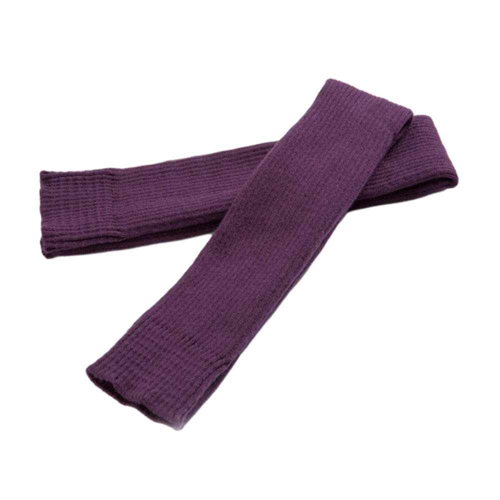 Women Knitted Boot Socks Over Knee Thigh High Stocking Leg Warmers Dark Purple