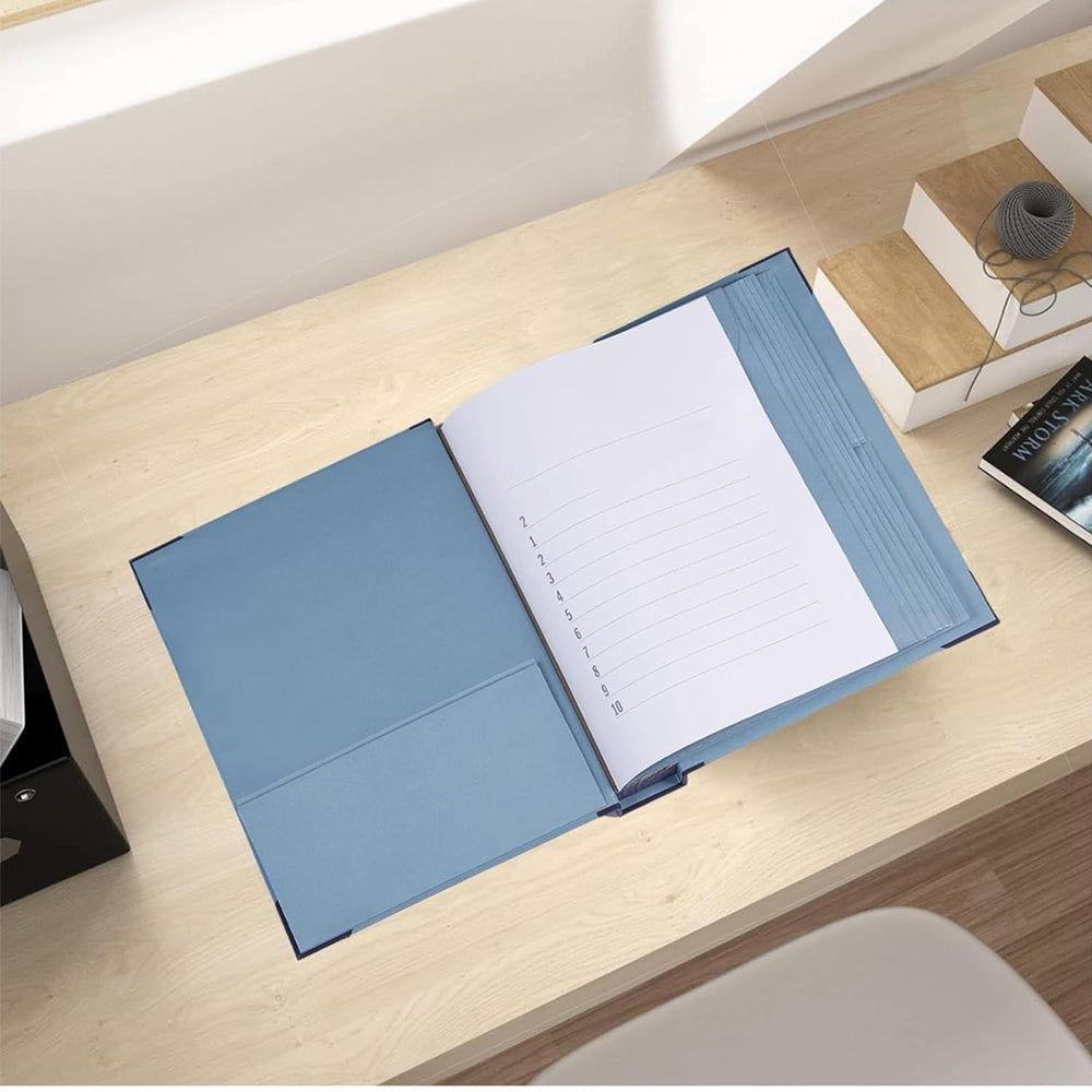In Case I Go Missing Binder Folio Document Organizer Expanding File Folder Blue