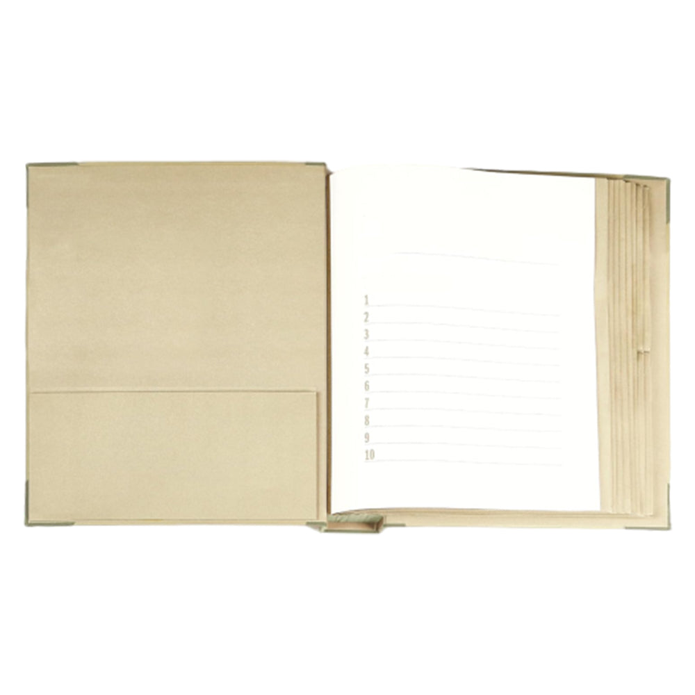 In Case I Go Missing Binder Folio Document Organizer Expanding File Folder Khaki