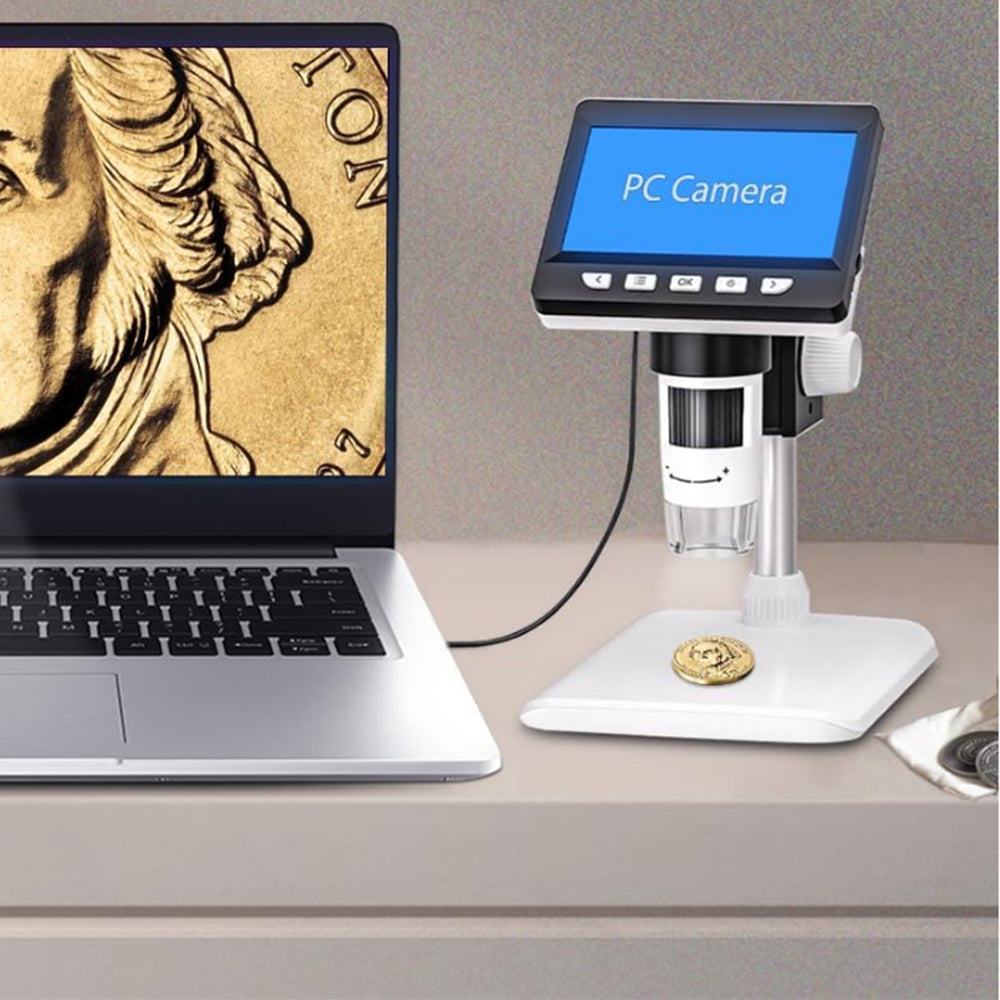 Coin Microscope 1000x Coin Magnifier Digital Microscope Camera IPS Screen