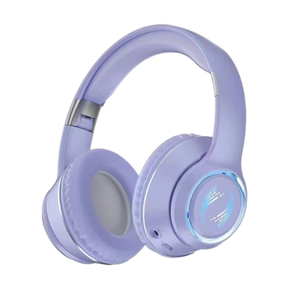 Wireless Bluetooth Headphone Noise Cancelling Stereo Over-Ear Earphones Purple