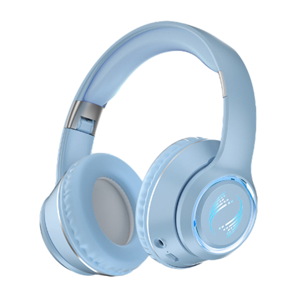Wireless Bluetooth Headphone Noise Cancelling Stereo Over-Ear Earphones Blue