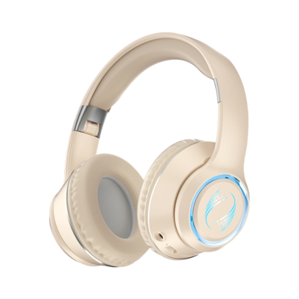 Wireless Bluetooth Headphone Noise Cancelling Stereo Over-Ear Earphones White