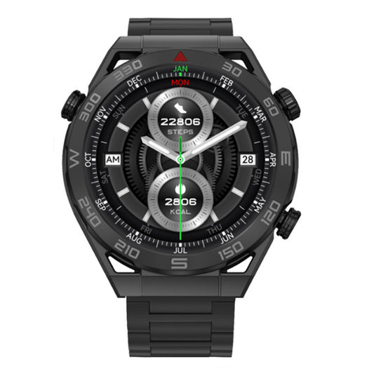 Smart Watch Bluetooth Phone Call GPS Tracker Compass for Fitness Outdoor Black