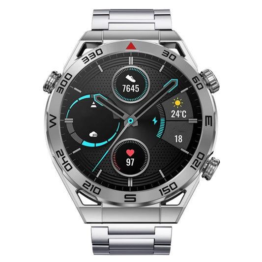 Smart Watch Bluetooth Phone Call GPS Tracker Compass for Fitness Outdoor Silver