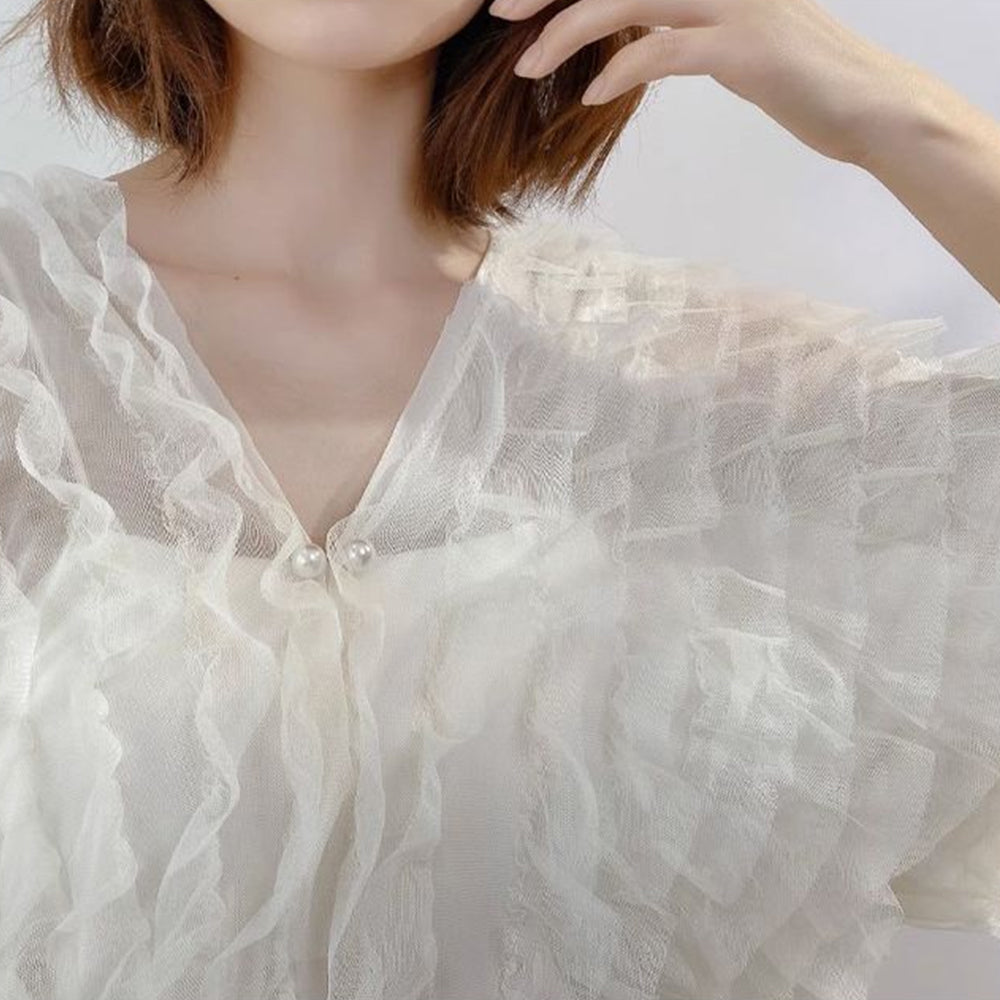 16Pcs Brooch Pins Anti-Exposure Neckline Double-Headed Artificial Pearl Pins ST3