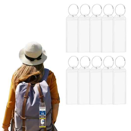 10Pcs Cruise Luggage Tags Holder with Zip Seal and Steel Loops for Suitcases