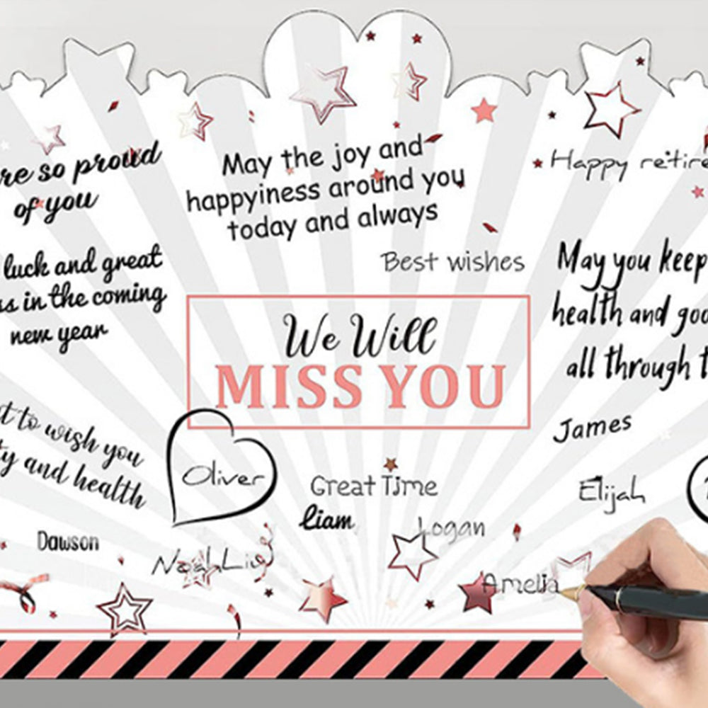 Jumbo Retirement Card Giant Farewell Guest Book Big Happy Retirement Card