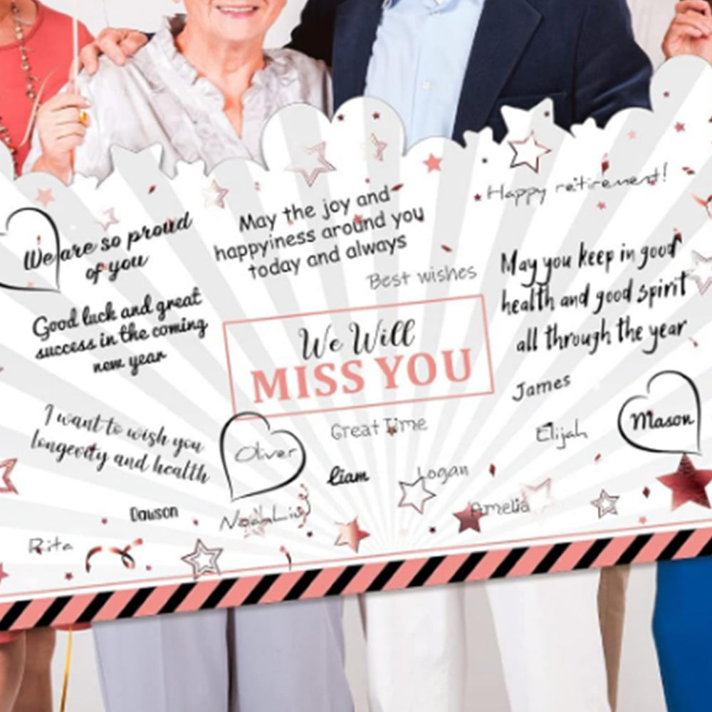 Jumbo Retirement Card Giant Farewell Guest Book Big Happy Retirement Card