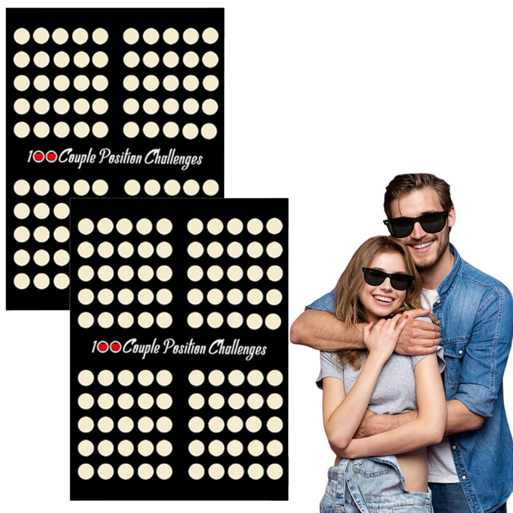 2Pcs 100 Scratch off Date Night Ideas Couples Games Bedroom Scratch off Poster