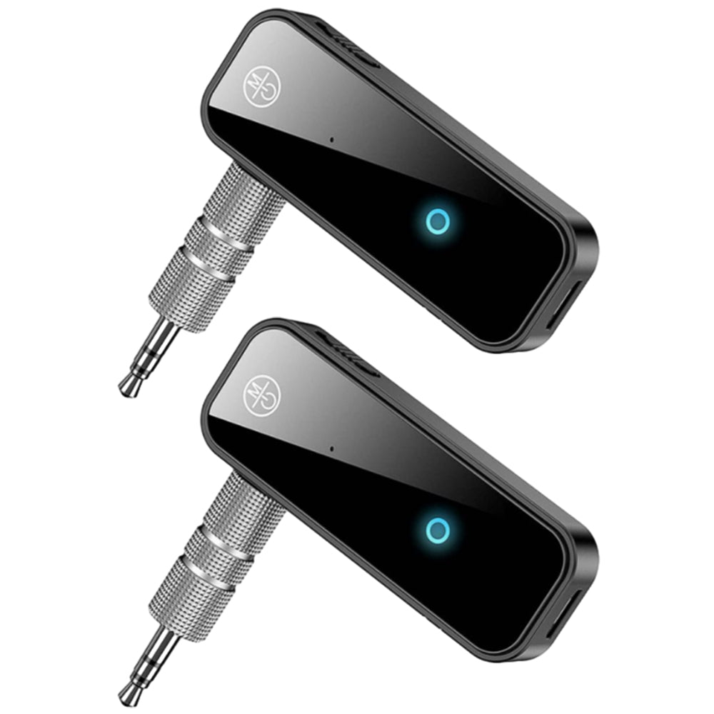 2Pcs Bluetooth 5.0 Transmitter Receiver Audio Adapter 3.5mm AUX Wireless Adapter