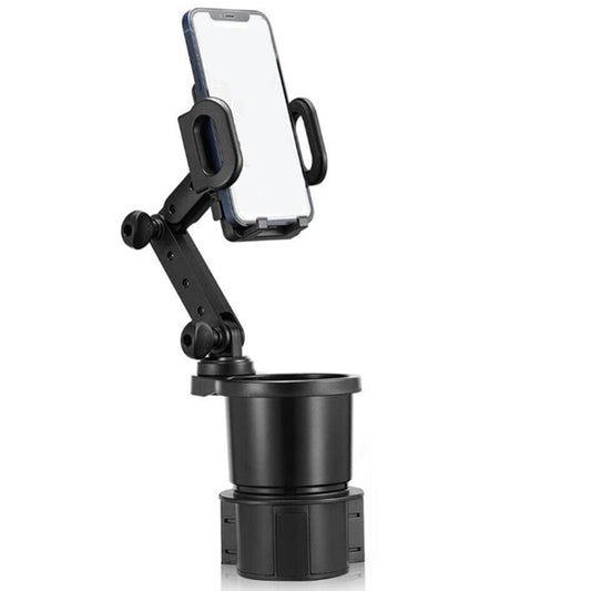 2 in 1 Universal Car Cup Holder Stand Adjustable 360 Degree Phone Mount