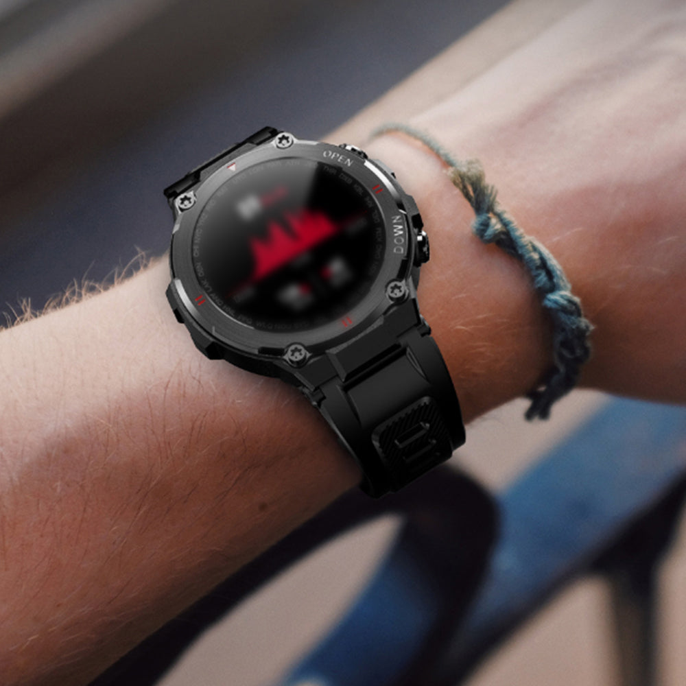 Bluetooth Smart Watch Fitness Tracker Blood Pressure Heart Rate Monitor Black