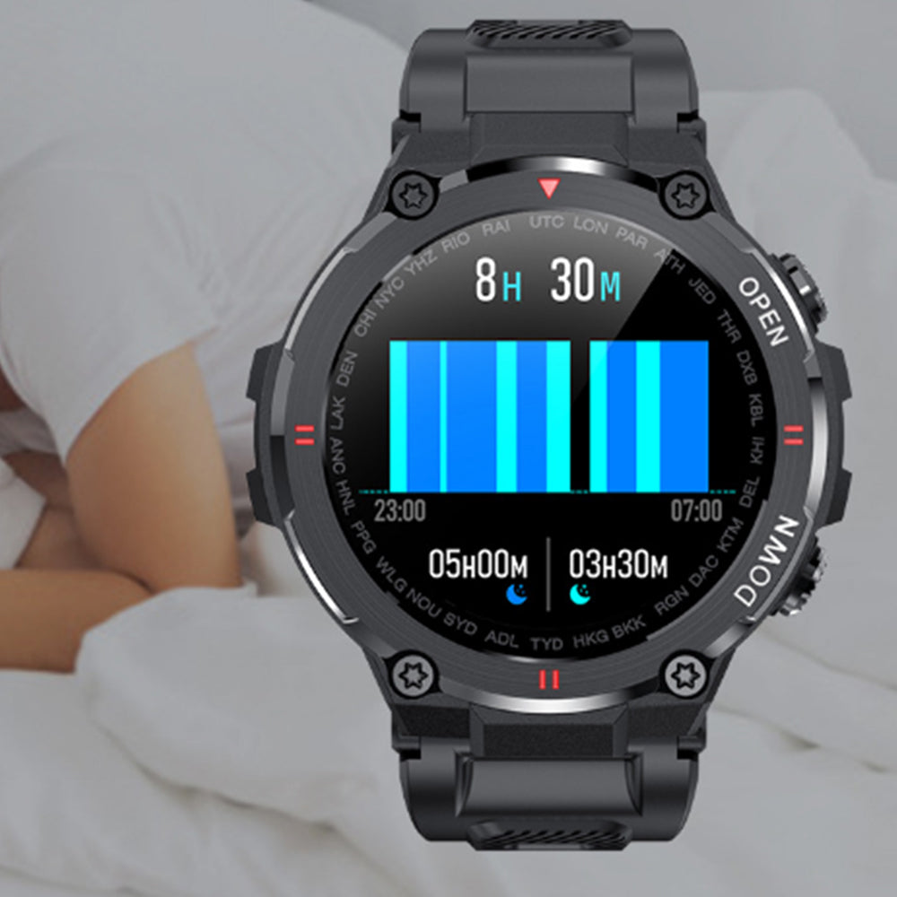 Bluetooth Smart Watch Fitness Tracker Blood Pressure Heart Rate Monitor Black
