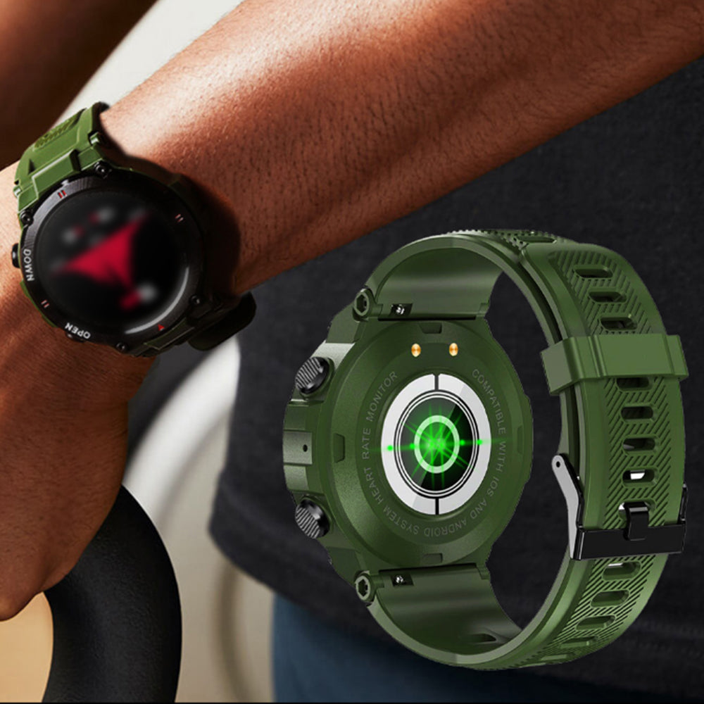 Bluetooth Smart Watch Fitness Tracker Blood Pressure Heart Rate Monitor Green