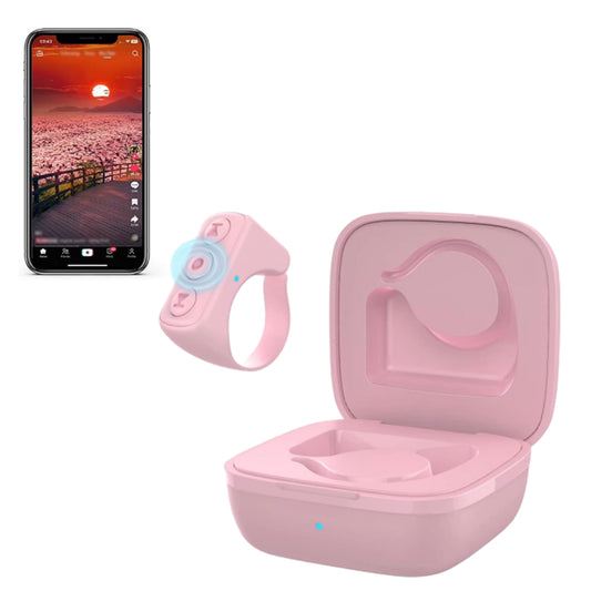 Bluetooth Remote Control Camera Scrolling Ring TikTok Kindle Page Turner Pink