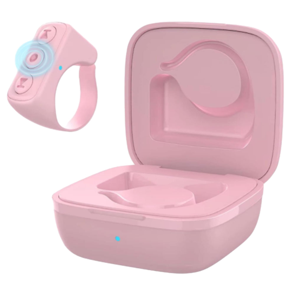 Bluetooth Remote Control Camera Scrolling Ring TikTok Kindle Page Turner Pink