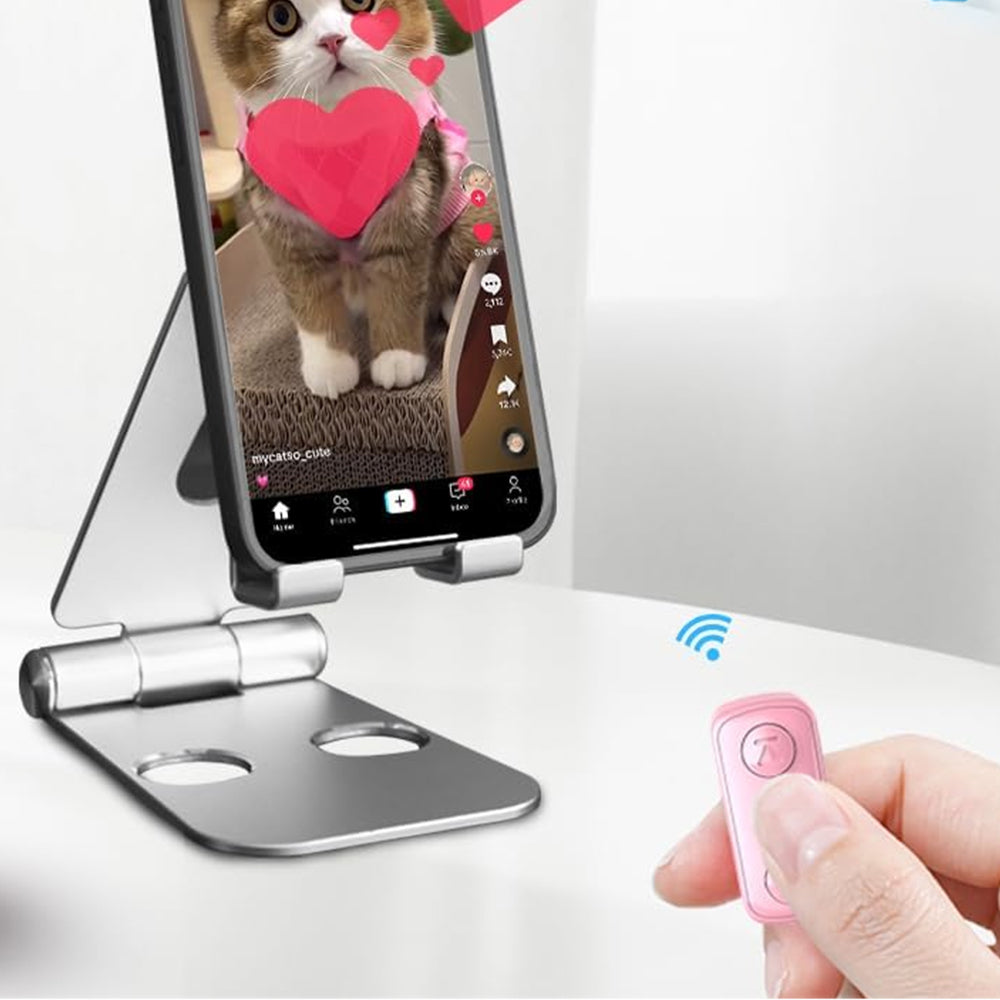 Bluetooth Remote Control Camera Scrolling Ring TikTok Kindle Page Turner Pink