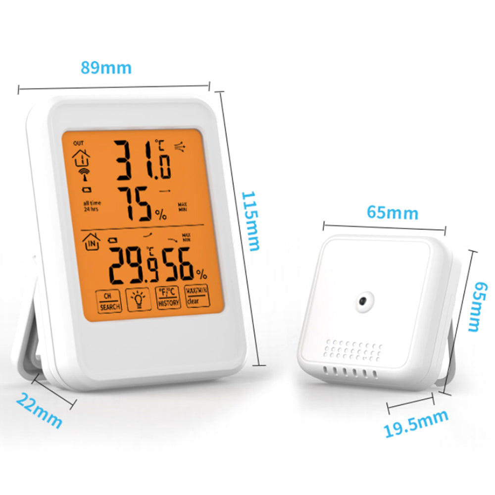 Digital Thermometer Humidity Meter Room Temperature LCD Hygrometer Gauge White